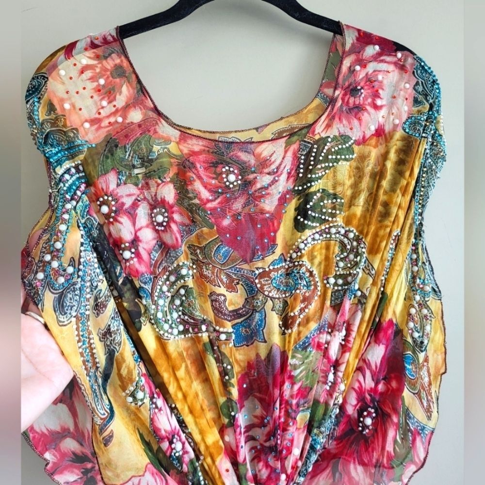 Boho Luxe Vintage Caftan – St. Tropez Dreaming 🌺 - Picture 4 of 10